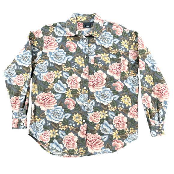Liz Claiborne Tops - Lizwear Vintage Button‎ Up Floral Cottage Prairie Print Long Sleeve Shirt Small